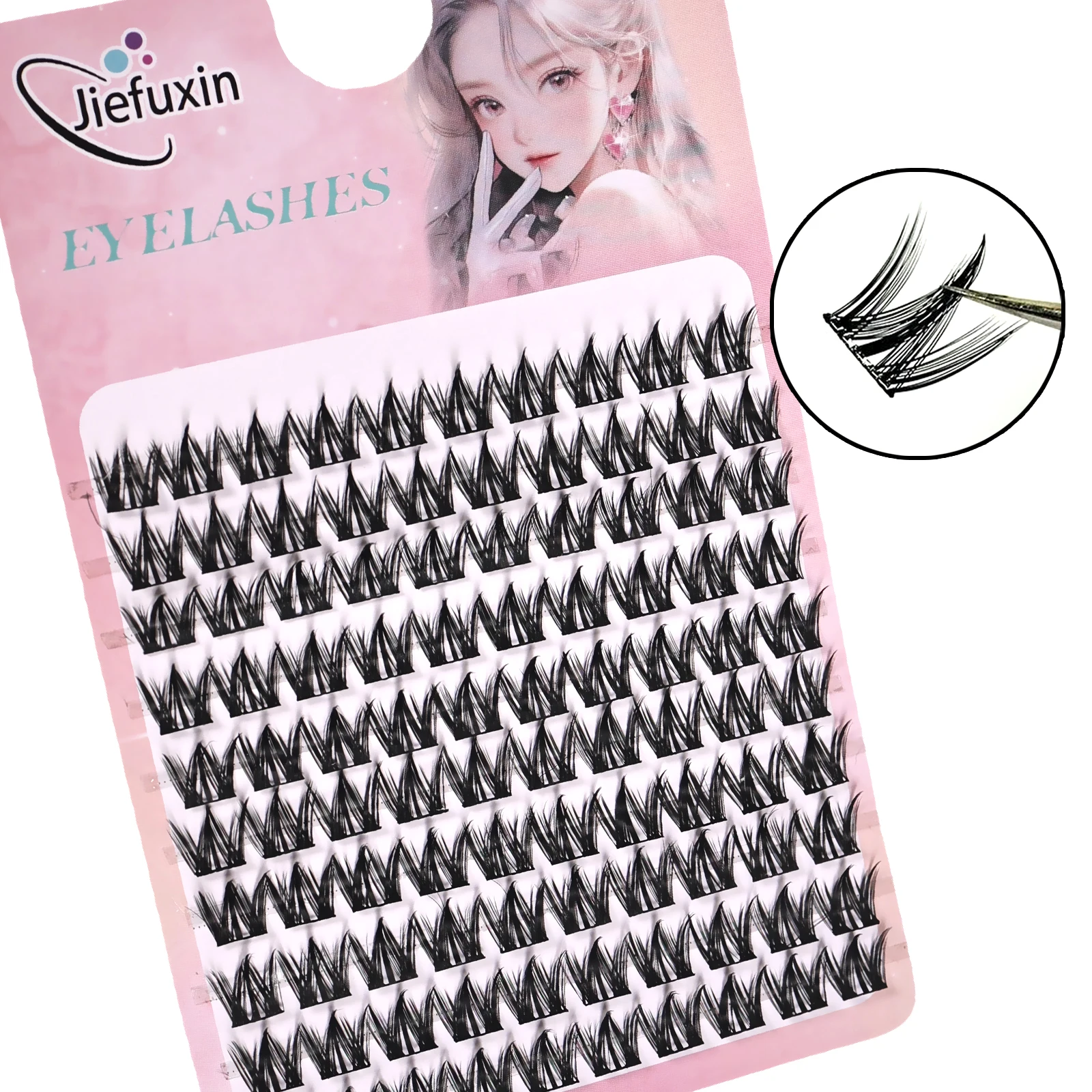 100 مجموعة C مجعدة لمجموعات الفتيات نمط فردي رمش تمديد مجنح أدوات ماكياج مجزأة طبيعية #2