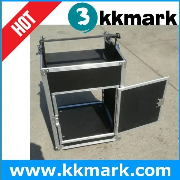 Dj Workstation Rack Flight Case With Side Table On Sale