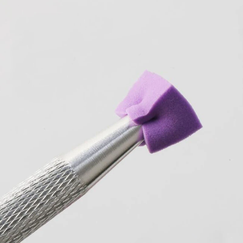 Fard in polvere Halo graduale per unghie Mini spugna quadrata piccola con set di strumenti per unghie con clip Accessori per unghie fai da te Strumenti per la pulizia delle unghie