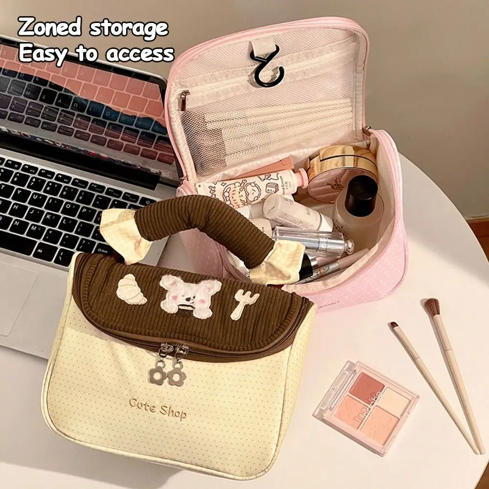 Portable Hanheld Makeup Bag Large Capacity Multi Functional Cosmetic Bag Toiletry Bag Home