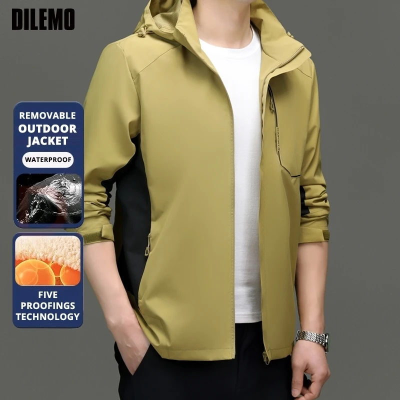 

Top Grade ​​Wind & Water Resistant Men's Outwear Jacket Windbreaker Coat with Hood Adjustable Cuffs Outdoor Coats​ Casual ​​​​