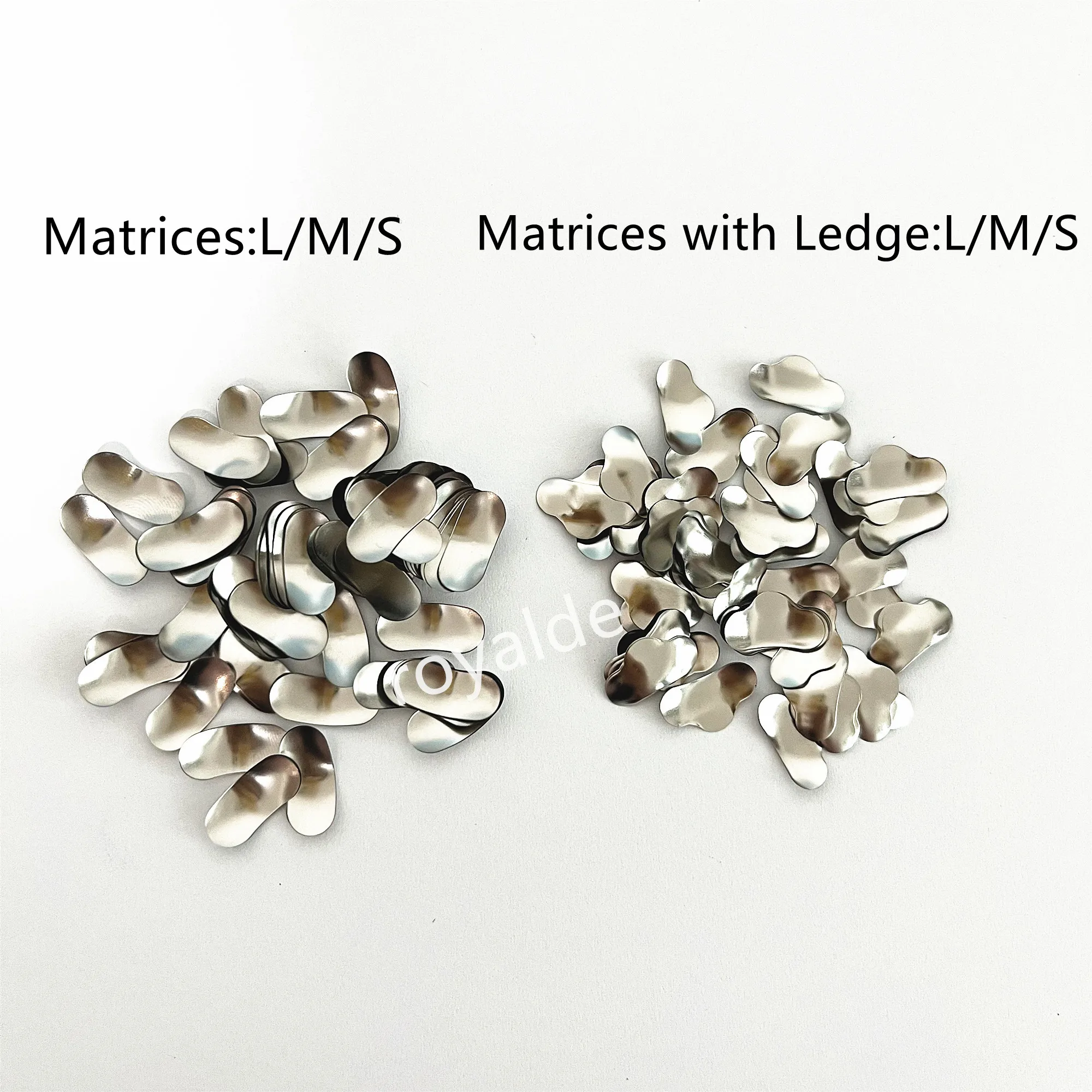 

100pcs Dental Sectional Contoured Matrices Matrix Bands Refill LMS Add-On Wedges