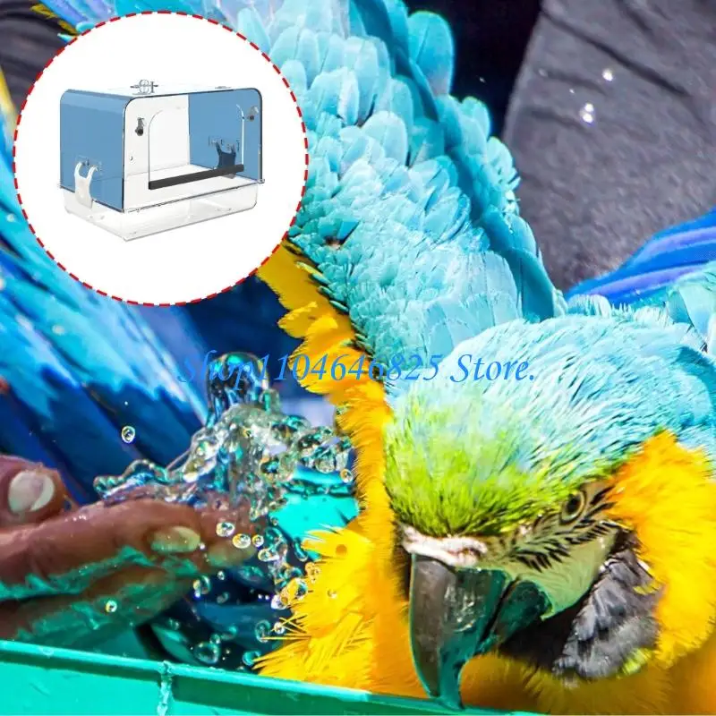 Parrot Bathtub Shower Box Large Capacity Multifunctional Pet Bird Bath Tub