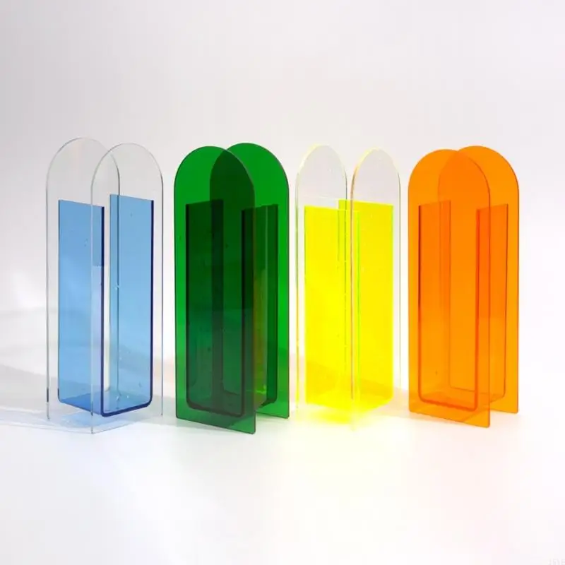 

Shatterproof Acrylic Vase Flower Container Decorative Hydroponic Plant Stand For Home Offices Desktop Flower Arrangement