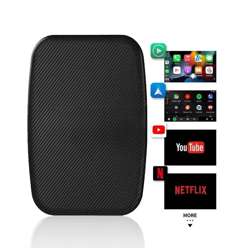3 in 1  Wireless CarPlay Android Auto Streaming Media YouTube Netflix Support Google Play Store CarPlay Video Ai Box
