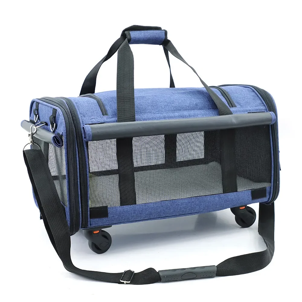 Portable Airline-Approved Dog and Cat Carrier Bag Soft Sided Puppy Travel Bag for Hiking for Small Animals Pet Carriers