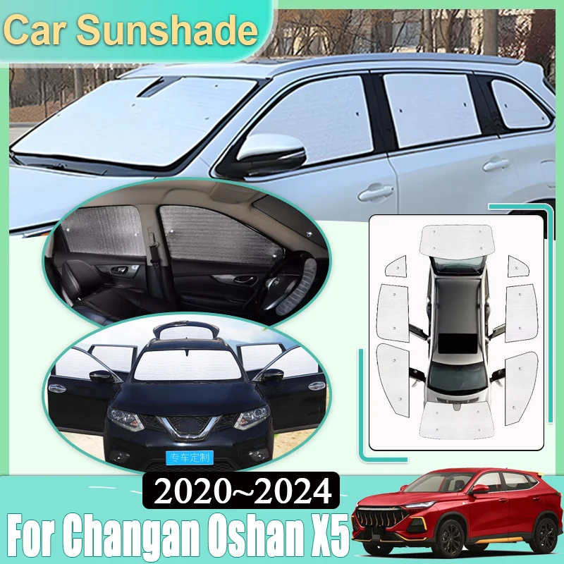 

Anti-UV Car Sun Visor Cover For Volga K30 2020~2023 2024 Changan Oshan X5 Full Sunscreen Window Sunshades Protection Accessories