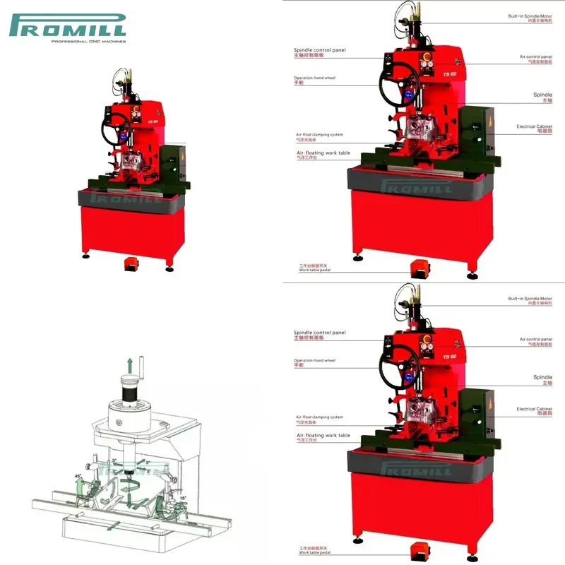 HCY Automatic High Precision Valve Seat and Valve Guide Cutting Machine TS60