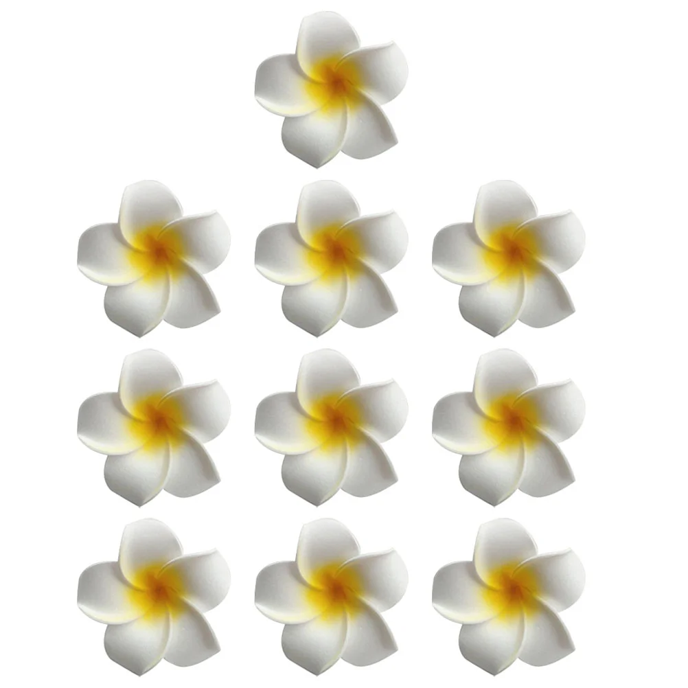 

10 Pcs Frangipani Headdress Creative Hairpin Clips Summer Egg Flower Eva Beach Accessory Miss for Girls