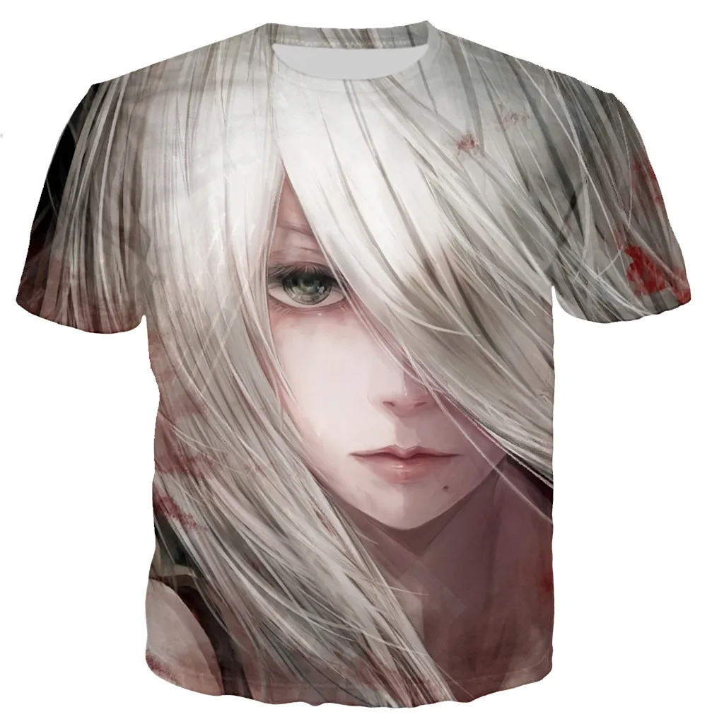 Hot Game Nier Automata 3D Printed T-shirt Men/women New Fashion Cool Casual Style T Shirt Harajuku Streetwear Oversized Tops 6XL