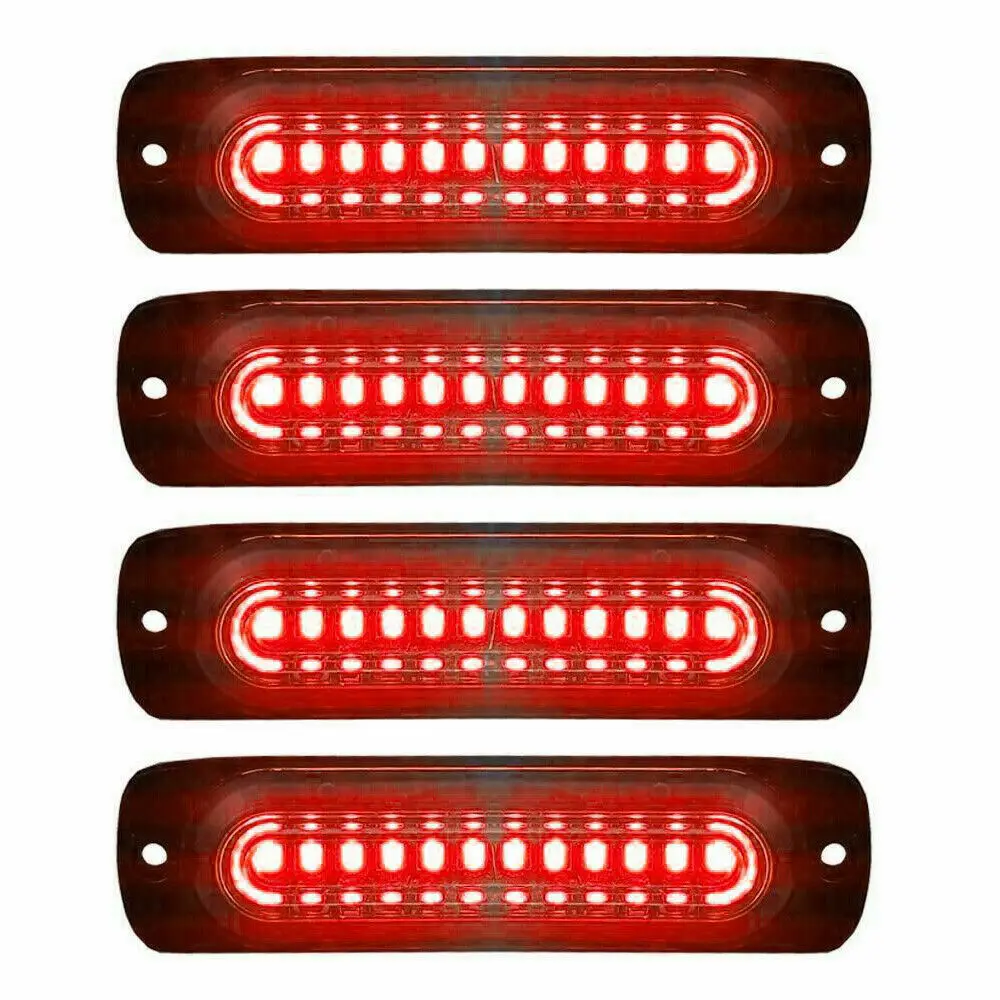 Waterproof 12LED Car Strobe Flash Emergency Warning Light Truck Side Marker Lamp