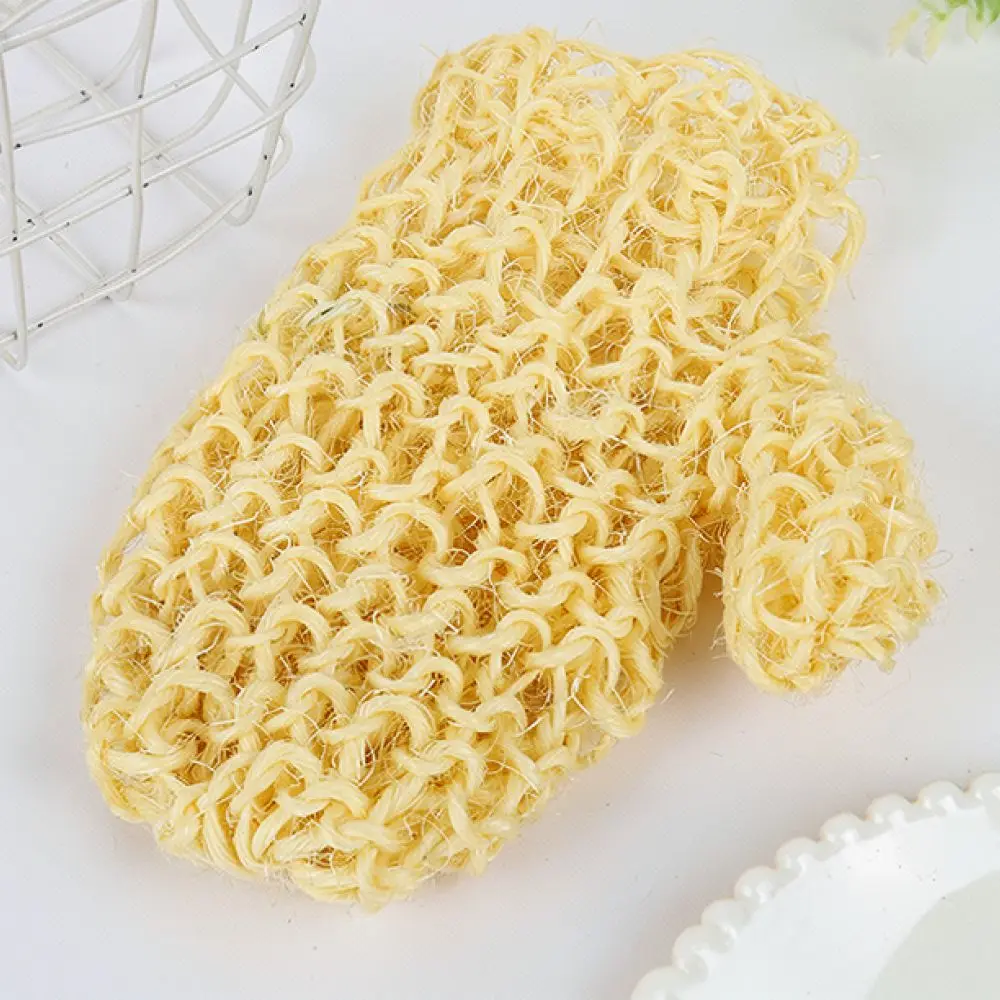 Organic Sisal Bath Mitt Exfoliating Shower Glove Scrubber Body Skin Deep Cleaning Washcloth For Bathing Spa Skin Care Routine