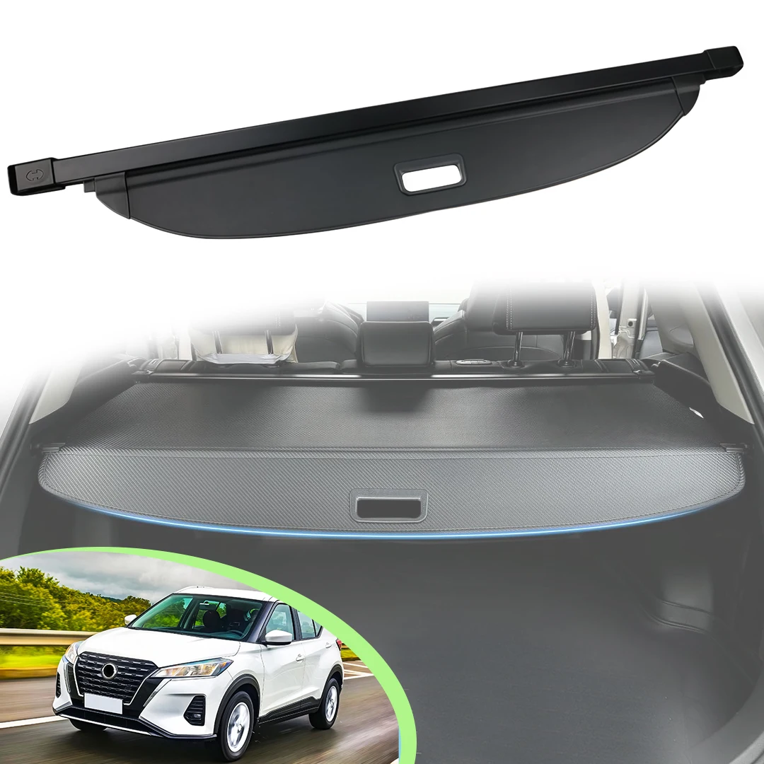 

Cargo Cover fits for Nissan Kicks 2018-2024 Retractable Trunk Cover Shield Shade Privacy Screen Accessories