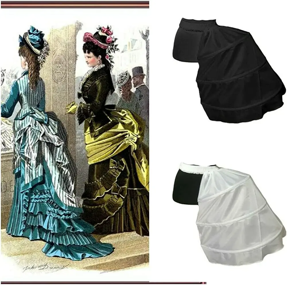 Wearchy Barokke Vintage Victoriaanse Edwardian Petticoat Kooi Frame Half Drukte Jurk Rok Fietstas Renaissance Gown