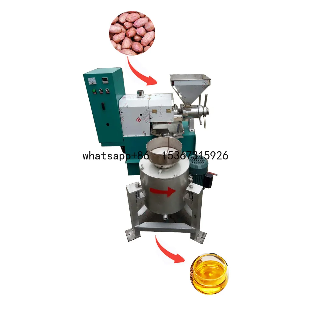 

Vacuum pump peanut tea seed oil pressers HJ-PR60B crude sesame cooking oil making machine with centrifugal oil filter