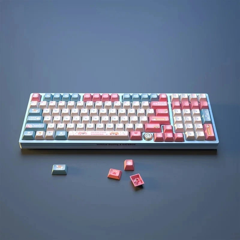 GATERON Mechanical Keyboard Three Mode Switch Co-brand iG 98 Keyboards keycaps Sweet Time RGB Gasket DIY RGB Gaming Office