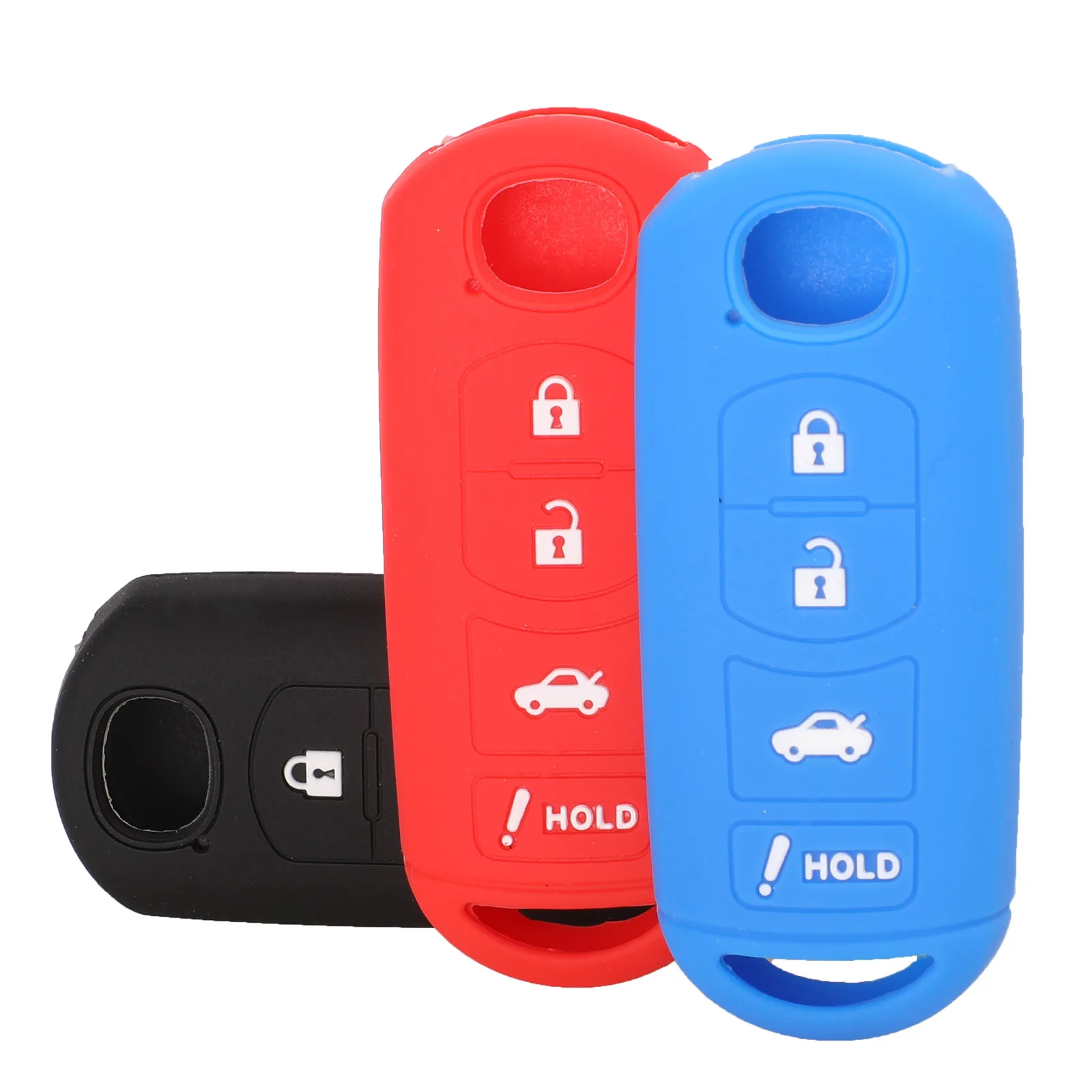 Jingyuqin Silicone Remote Car Key Cover Case For MAZDA 2 3 5 6 CX-3 CX-5 CX-7 CX-9 Speed Miata MX5 Shell Protector 2 3 4 Button