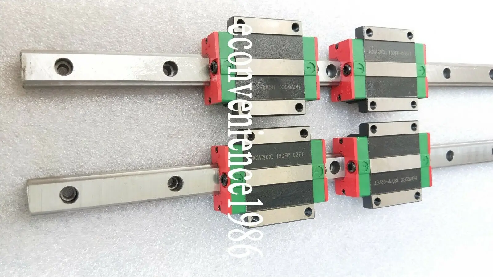 2 pcs HGR25-300mm High Loading Linear Rail & 4 pcs HGR25 Block Bearing Carriage HGH25CA/HGW25CC Carriage