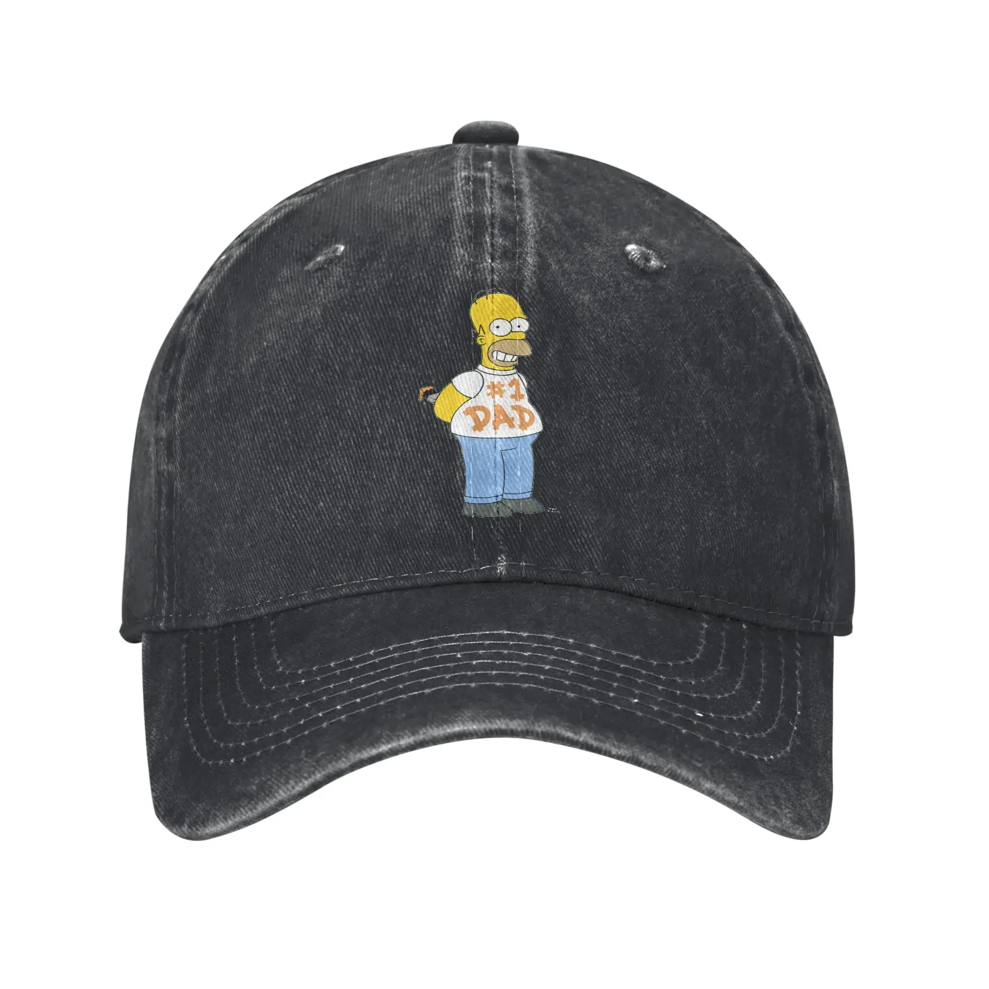 New The S-simpson Number 1 Dad Father's Day Sun Baseball Cap Y2k Funny Unisex Men Sun-Proof Print Running Hippie Snapback Cap