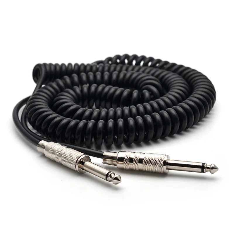 A Black Stretch Flexible Scalability 5M Electric Guitar Amplifier Audio Pedal Cable Musical Instruments Parts