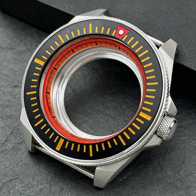 NH35 Samurai King Watch Case Diameter 44mm Adaptation 28.5mm Dial Fits NH35 NH36 4R 7S26 Movement Sapphire Transparent Glass