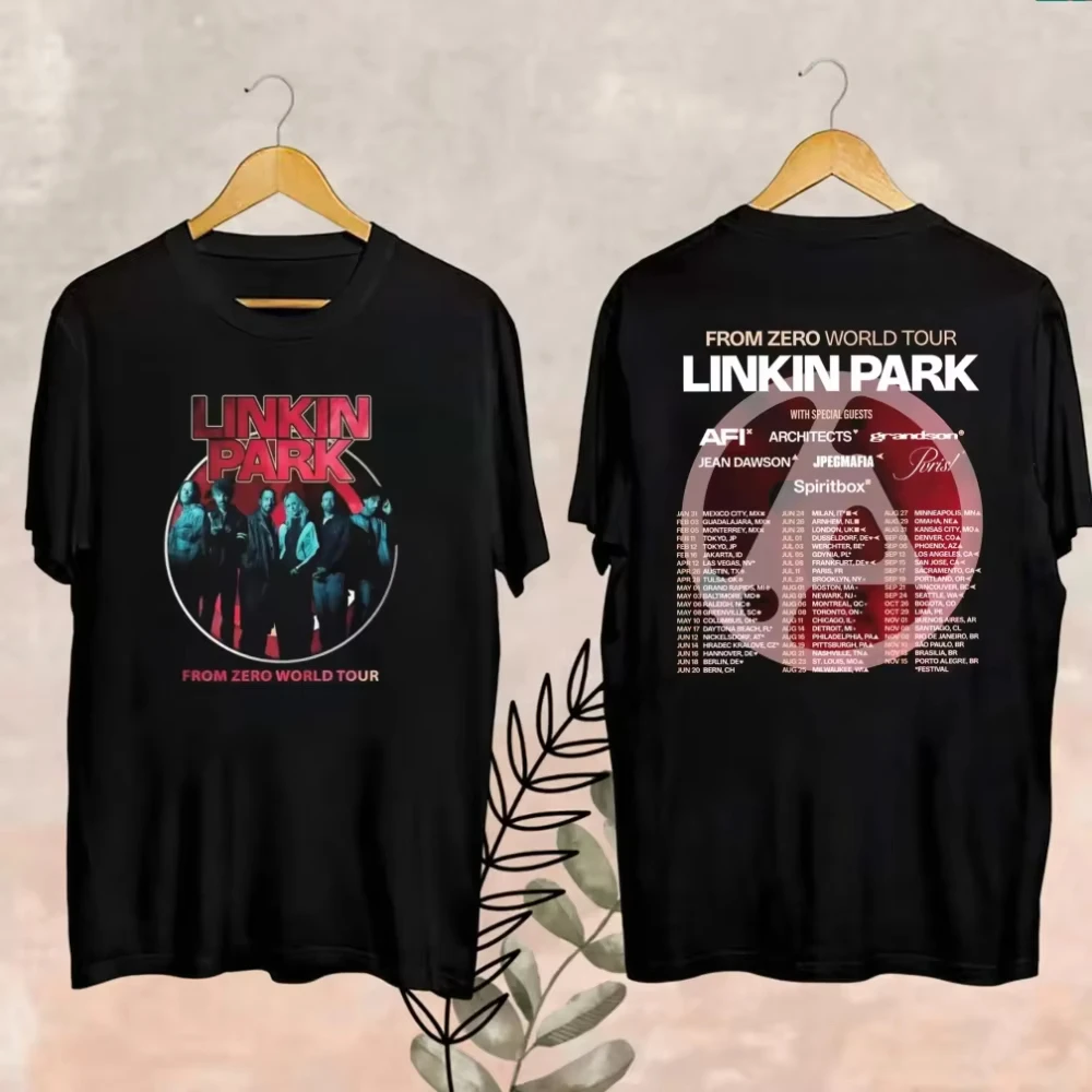 2025 Fashion Official Men's Linkin-Park From Zero World Tour T-Shirt Women Harajuku O-Neck Short Sleeve Pop Music Shirt Fan Gift image 4