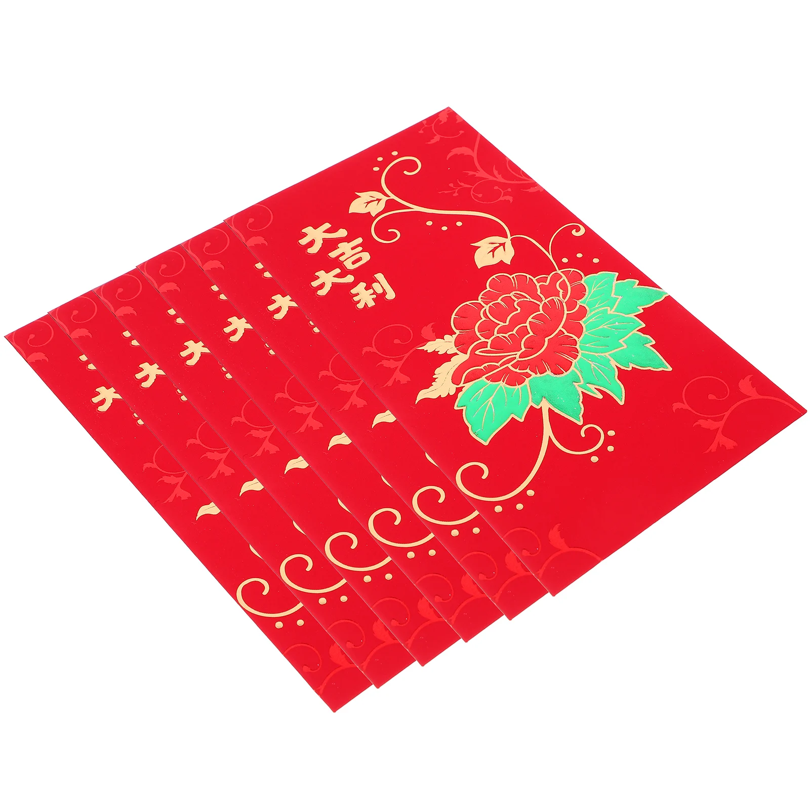 

6 Pcs Lai See Red Envelope Bag Envelopes for Celebrations Chinese New Year Money Pockets Gift Bags Paper Lucky