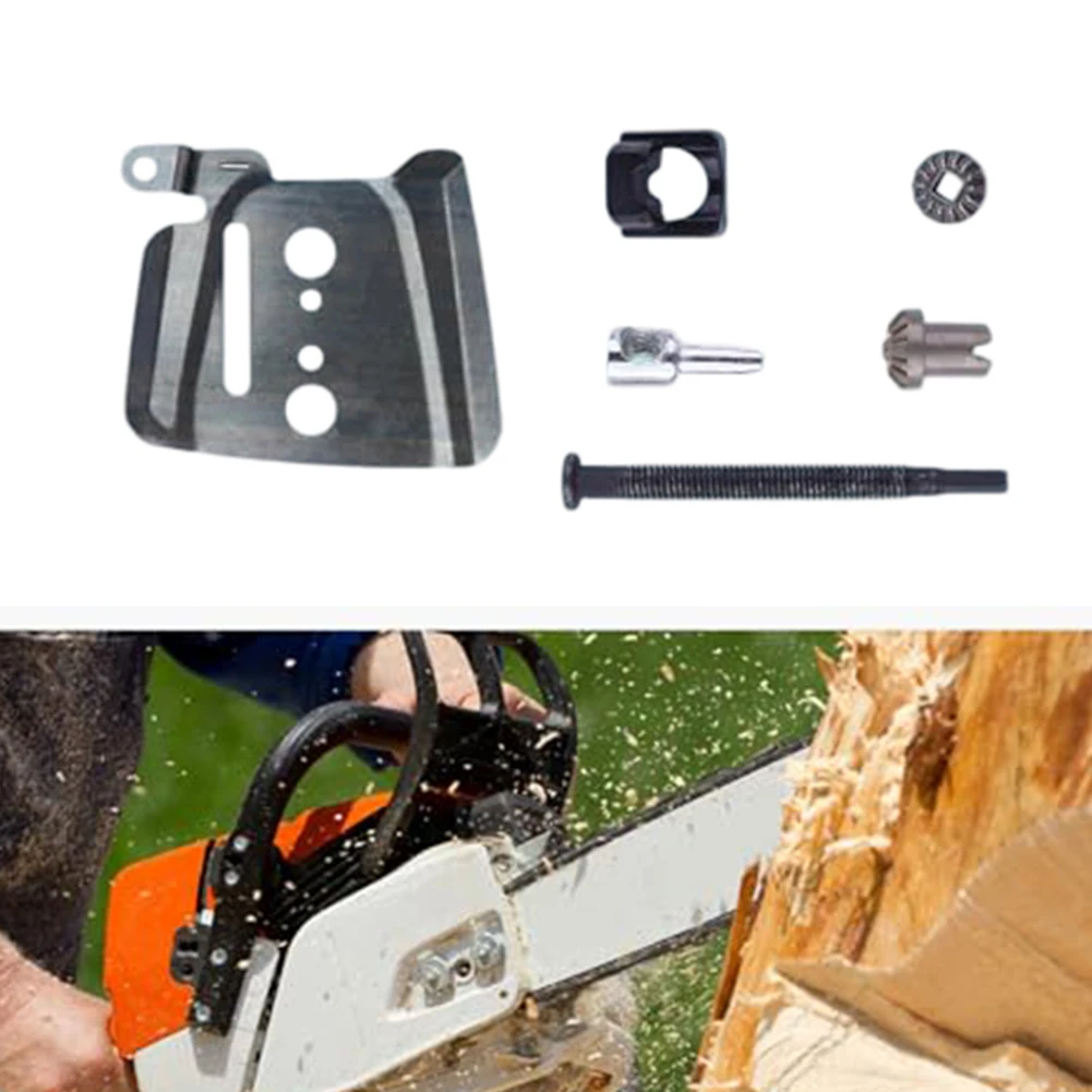 Metal Tensioner Adjuster Kit for For Echo CS400 CS450 Chainsaws with CS370 Oil Pump Cover and 6 Piece Assembly