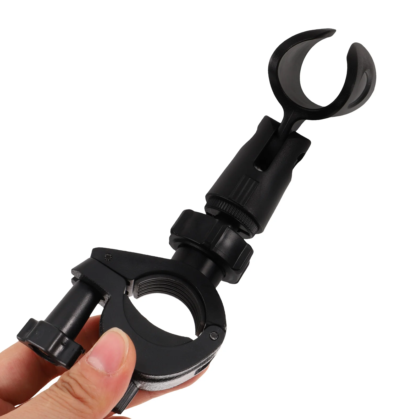 

Microphone Clips Universal Mic Holder for Stands Wireless Clamp Rotation Black Lightweight Most Mics Adjustable Easy Portability