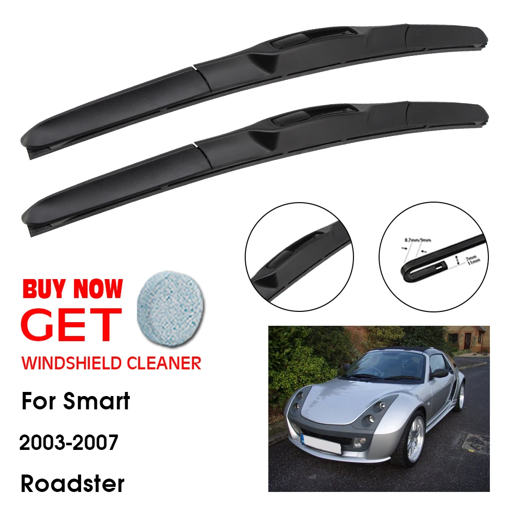 

Car Wiper Blade For Smart Roadster 20"+18" 2003-2007 Front Window Washer Windscreen Windshield Wipers Blades Accessories