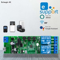 2 Channel Ewelink WIFI Smart Switch Relay Module DC7-32V AC85-250V 220V For Garage Door Opener Motor Switch with Voice Control