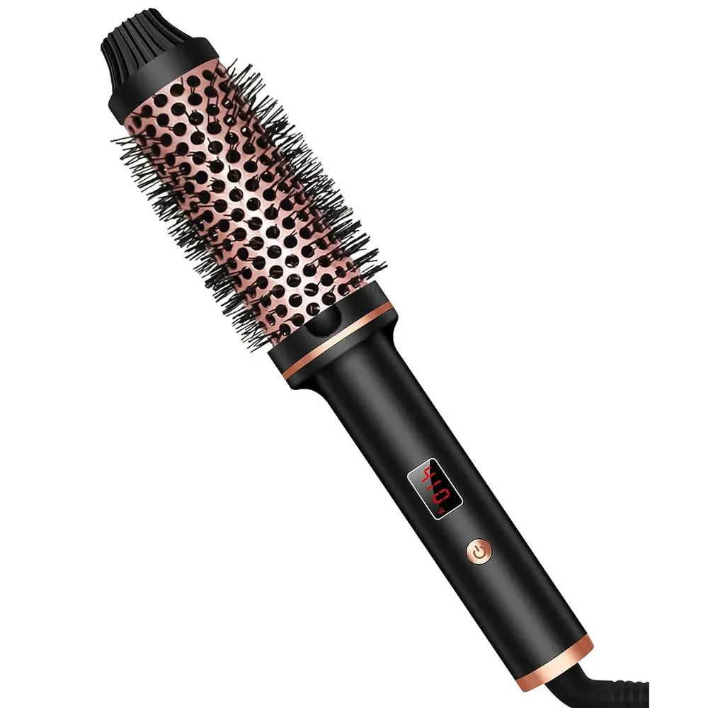 

Thermal Brush 1.5 Inch Heated Curling Brush Ceramic Curling Iron Volumizing Brush Heating Round Brush Travel Hair Curler Comb