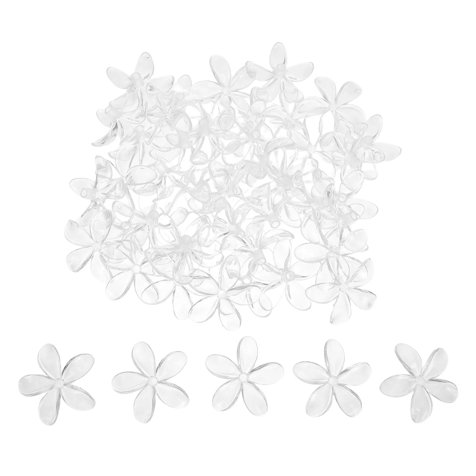 50Pcs Decorative String Light Bulb Covers Clear Plastic Sunflower Lamp Shades Replacement for 5Mm LED Lights Indoor Outdoor
