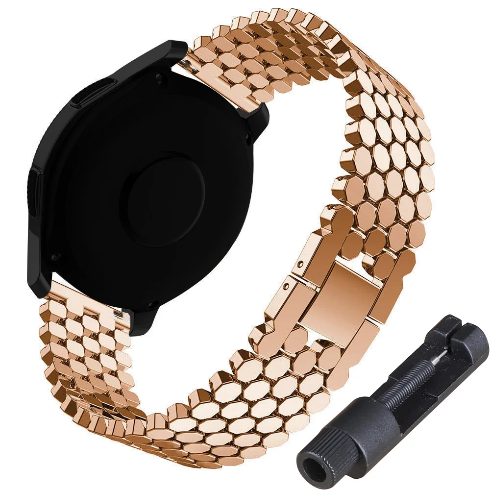 20mm 22mm Scales-Type Strap For Samsung Galaxy Watch Band 7 6 5 4 3 5Pro Classic Bracelet Huawei GT 2 3 4 5 Pro Amazfit Band