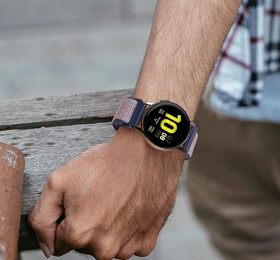 حزام حلقة من النايلون لساعة Amazfit Watch Active 2 الذكية، سوار بديل رياضي لساعة Huami Active2