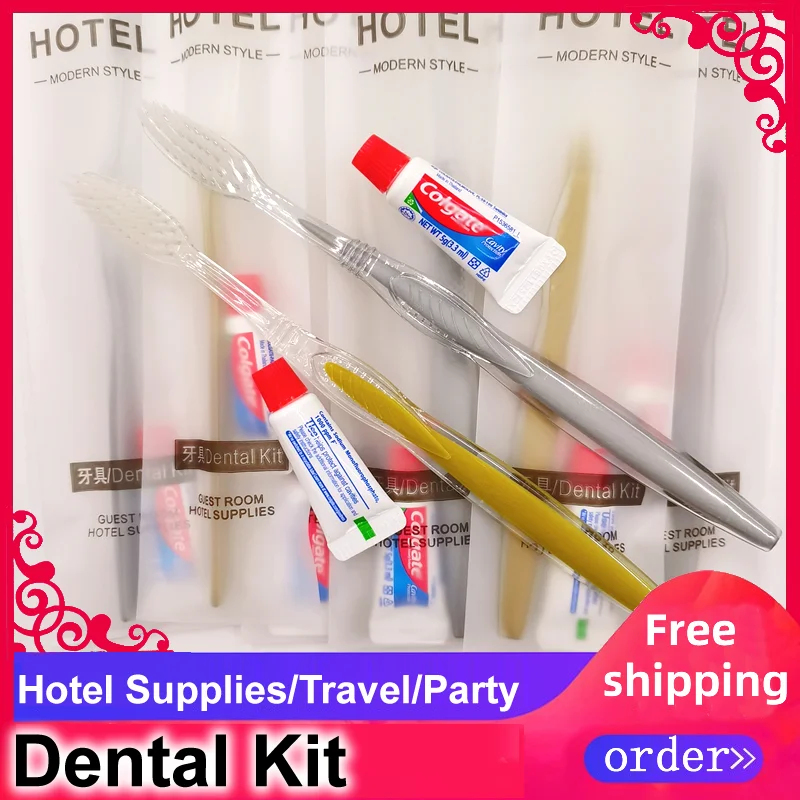 

Free Shipping Dental Kit Toothbrush Toothpastes Sets Wholesale High Good Quality Hotel Supplies Travel Portable Clean Appliance