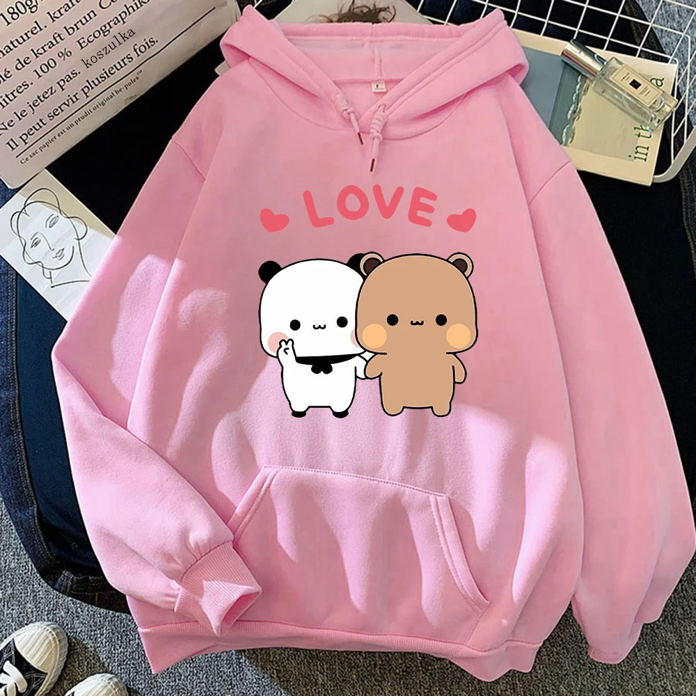 Kawaii Printed Sweatshirt For Men Women Couple Sweatshirt Warm Pullover Plus Size Harajuku Bubu And Dudu Loose Classic Simple