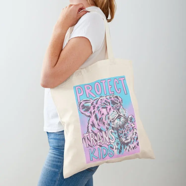 

protect trans youth (1) Tote Bag Beach bag Women's shopper bag canvas tote Canvas stote