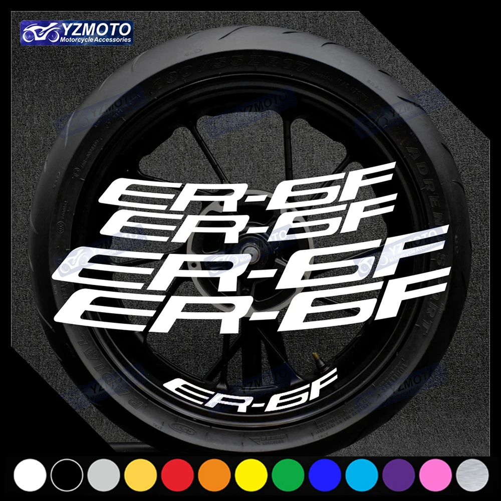 For ER-6F ER6F ER 6F Motorcycle 17 Inch Front And Rear Wheel Stripe Sticker Wheel Tape Decorative Decal Reflective Rim Stickers