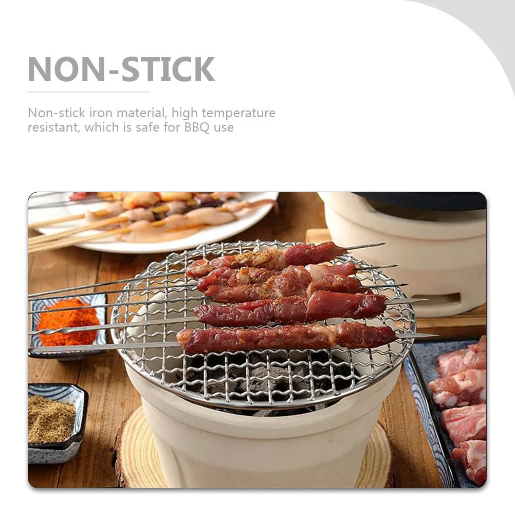 

2Pcs Non Stick Bbq Mesh Grill Net Heat Resistant Barbecue Rack for Outdoor Cooking Camping Bbq Accessory Home Barbecue Net