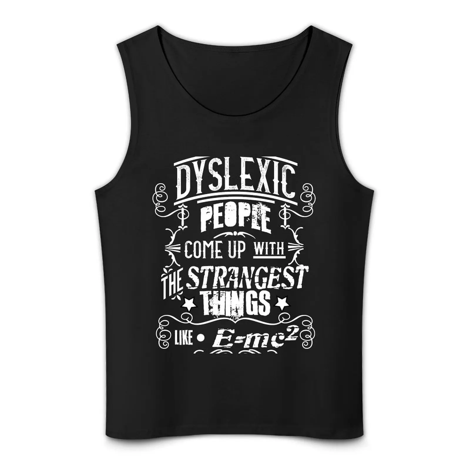 Dyslexia Awareness E=MC2 Tank Top clothes for men T-shirt sports