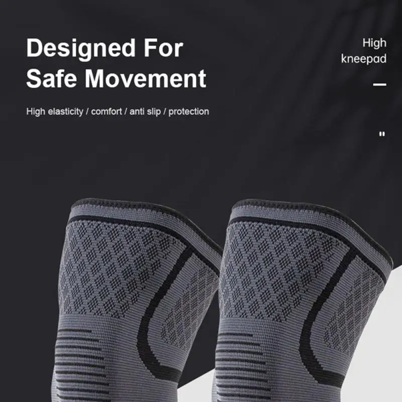 1 Pcs Wicking Breathable Knee Pads Comfortable Wrapped Sports Knee Pads Flexible Summer Running Climbing Basketball Knee Pads