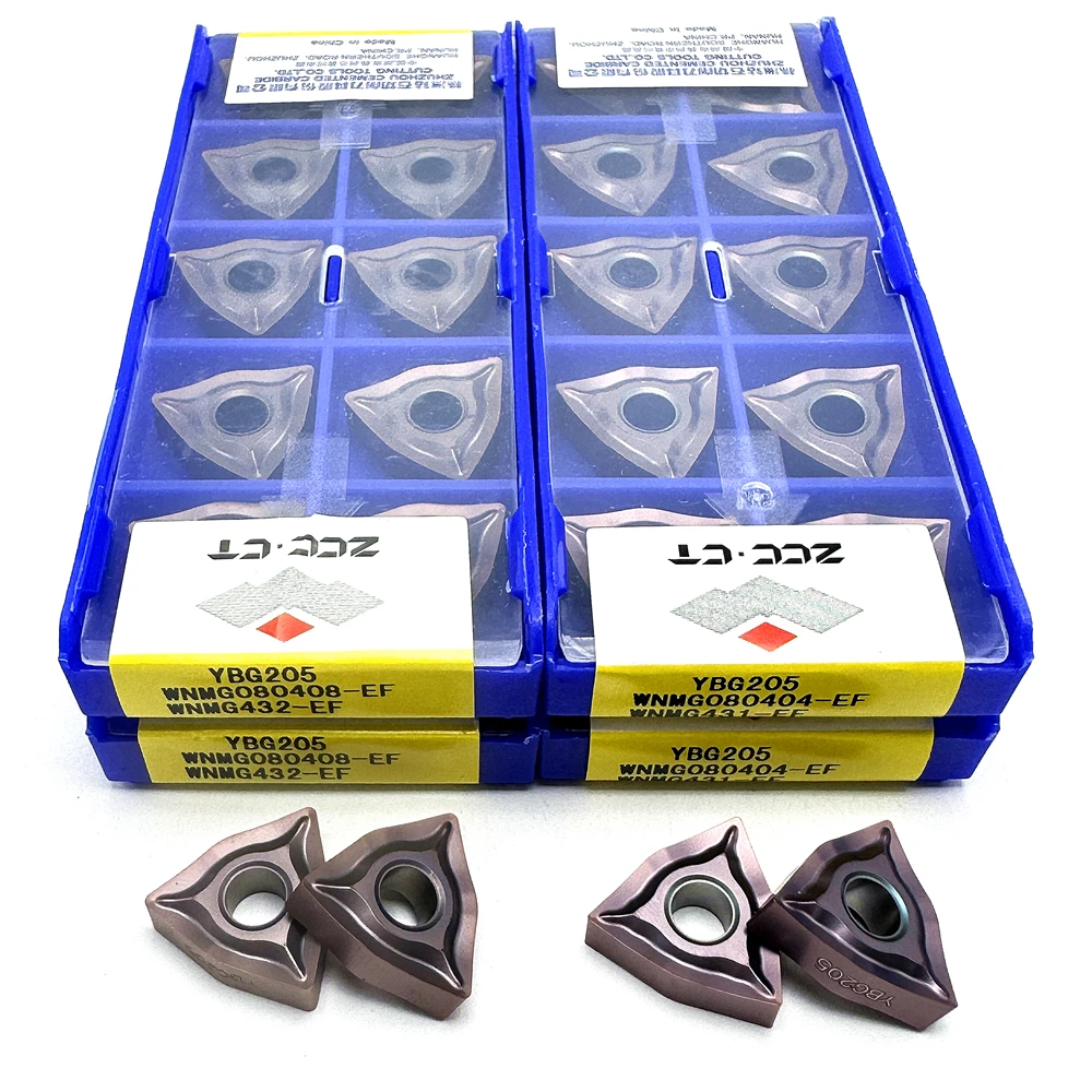 Ferramenta de Torneamento Externo Original Inserção de Carboneto Processamento de Aço Torno Cnc Wnmg080404 Wnmg080408-ef Ybc205