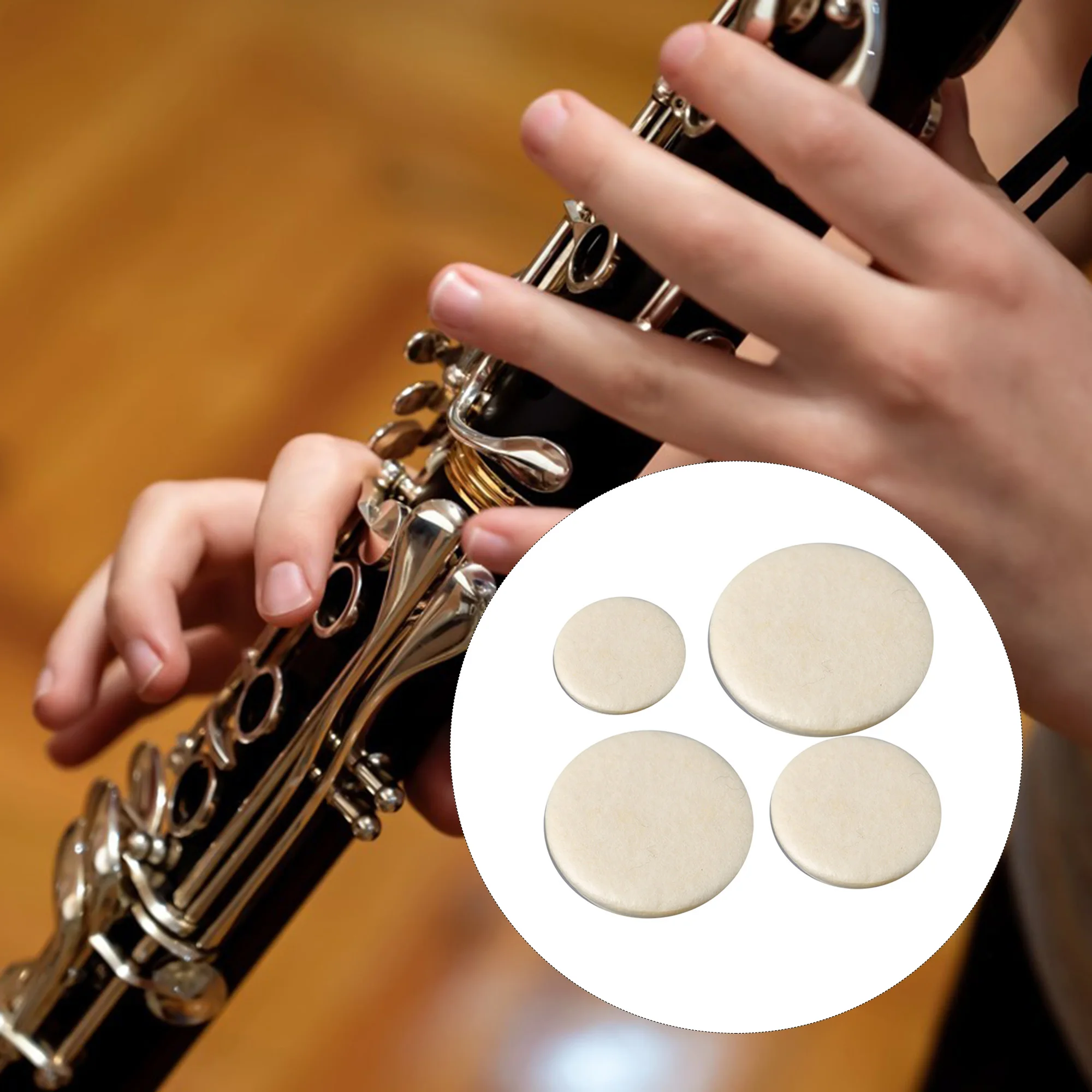 

Yibuy 17 Piece Dia 9mm 11mm 14mm 16mm White Clarinet Pads Replacement Parts