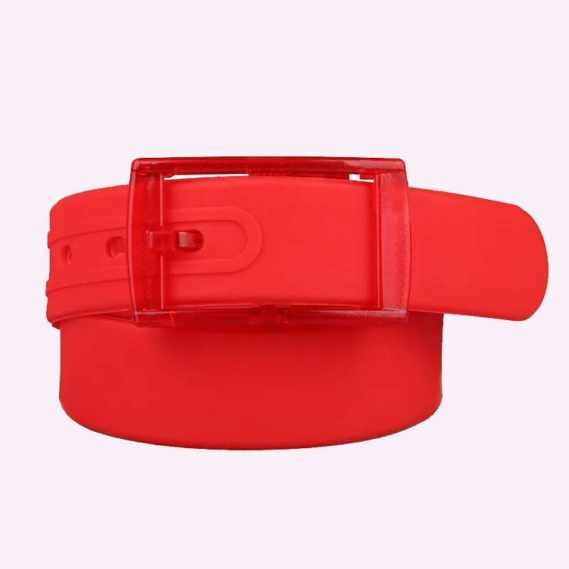 Plastic Buckle Candy Color Metal Free Scented Man Woman Belts High Quality Silicone Belt Unisex Belt