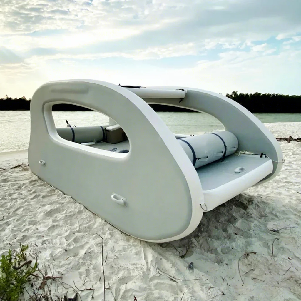 

Water Party Floating Equipment Inflatable River Rafting Electric Solar Powered Boats Inflatable House Boat