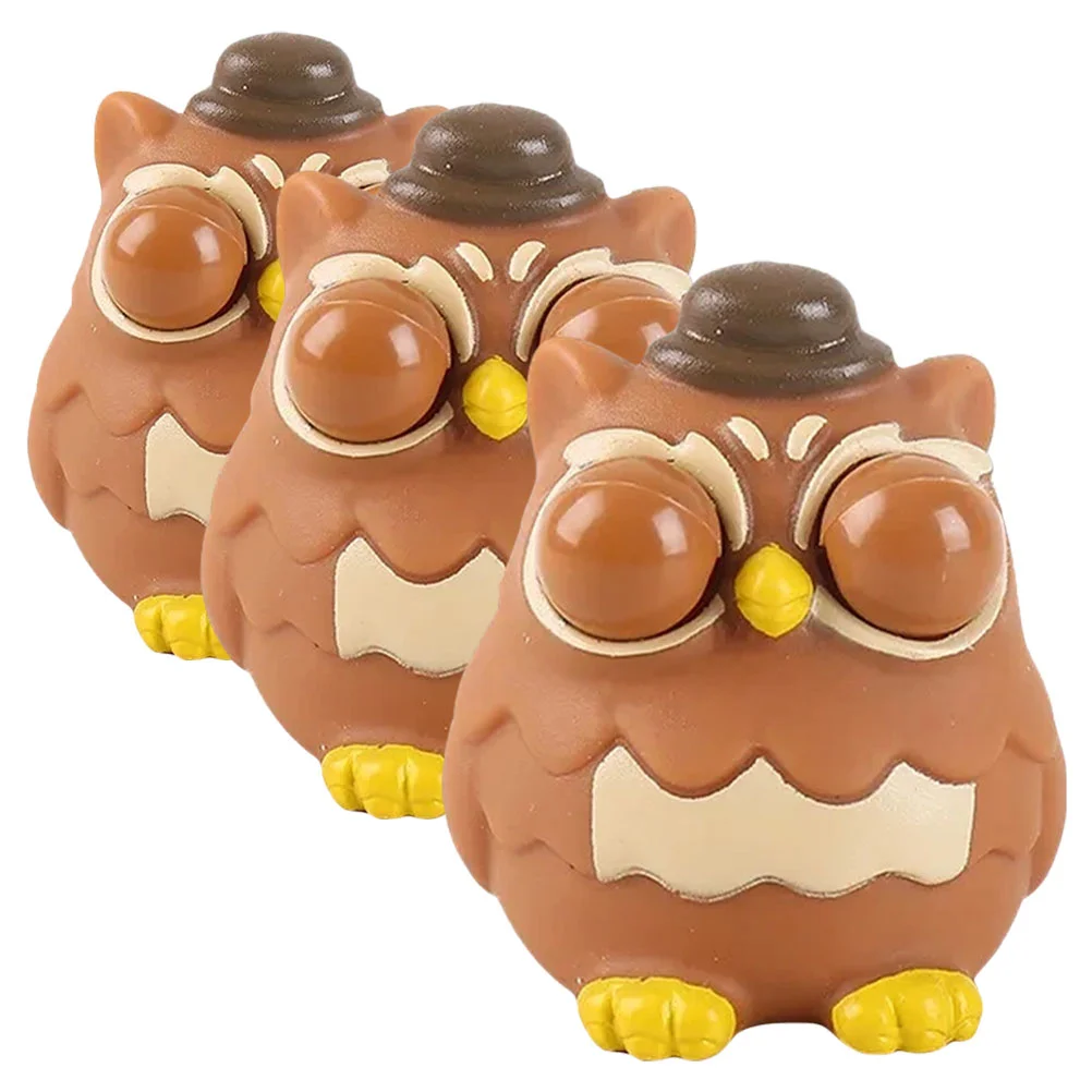 

3 Pcs Pinch Music Stretchy Toys Cute Pressure Relief Anxiety Childrens Owl Squeeze Children’s Portable Gift Sensory Cartoon