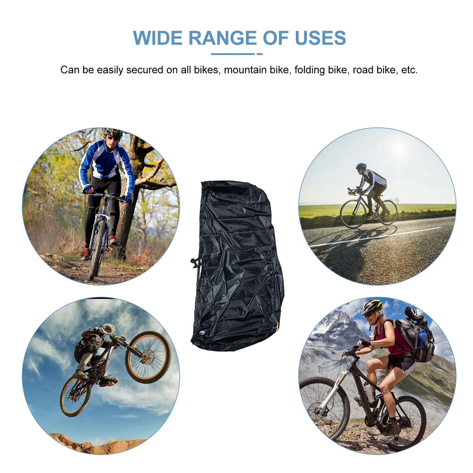 

Waterproof Bike Cover Heavy Duty Durable Outdoor Indoor Protection For Mountain Road Folding Bikes Wear-Resistant Dust Wind Rain