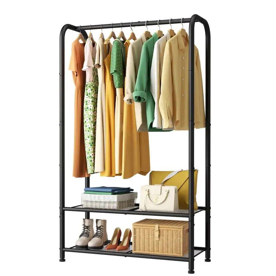 

Coat Clothes Storage Organizer Garmen Rack Portable Closet Clothing Racks for Hanging Clothes Heavy Duty Freestanding Wardrobe
