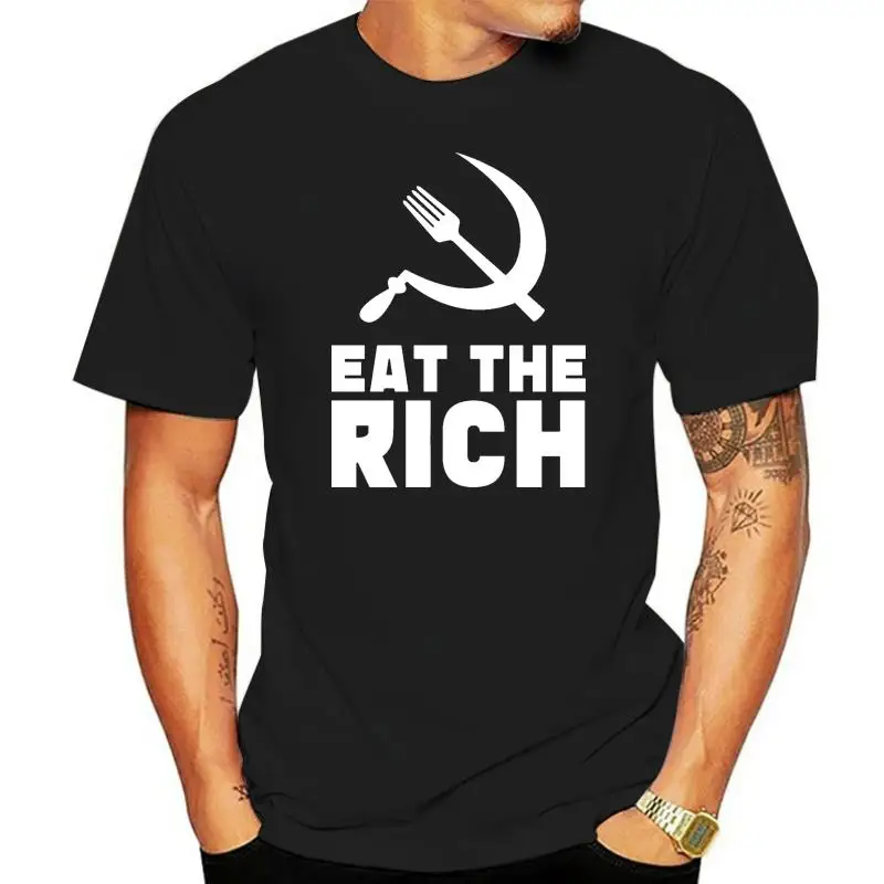 Eat the Rich-T-Shirt-Punk Antifa Vegan Vegetarian Communism Left HC